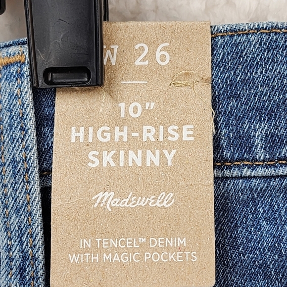 Madewell Women's Dewitt Wash Button Front 10" High-Rise Skinny Tencel Jeans - 26 - Picture 9 of 10